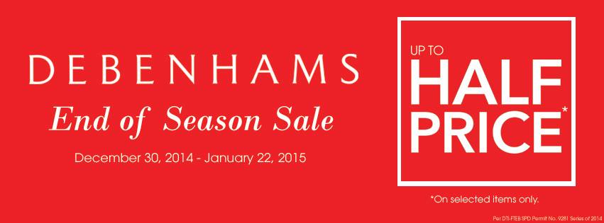 Debenhams End of Season Sale December - January 2015