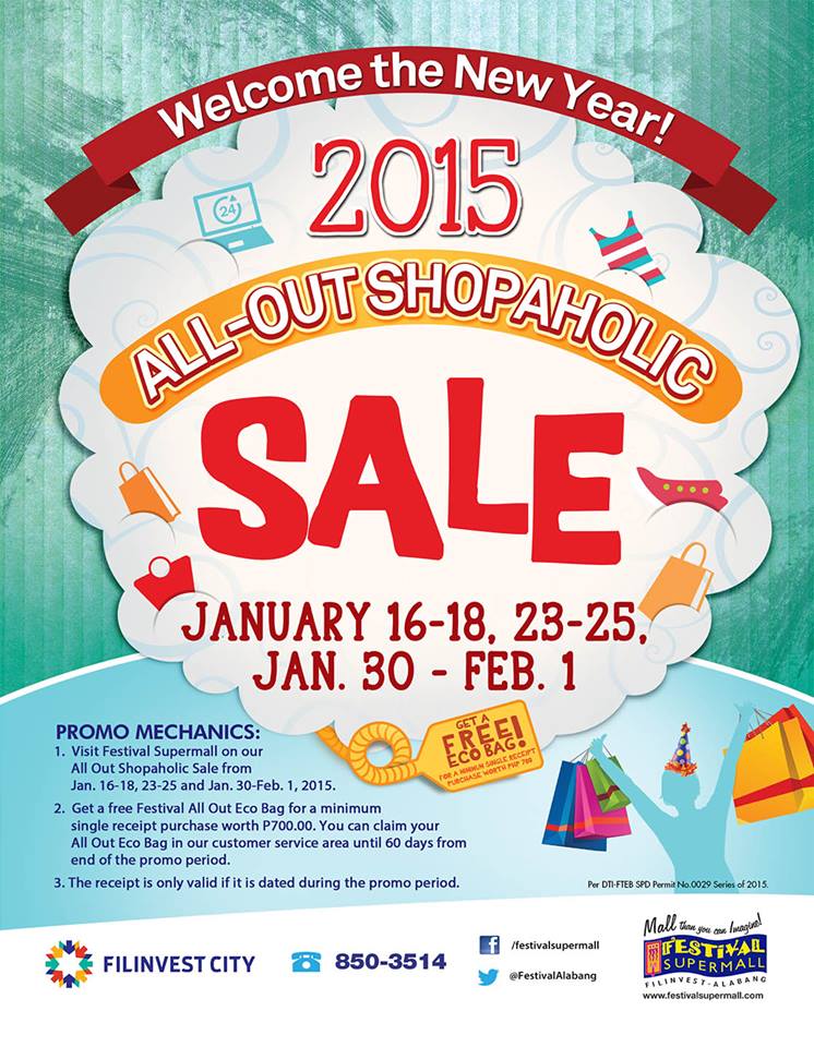 Festival Supermall All Out Shopaholic Sale January - February 2015