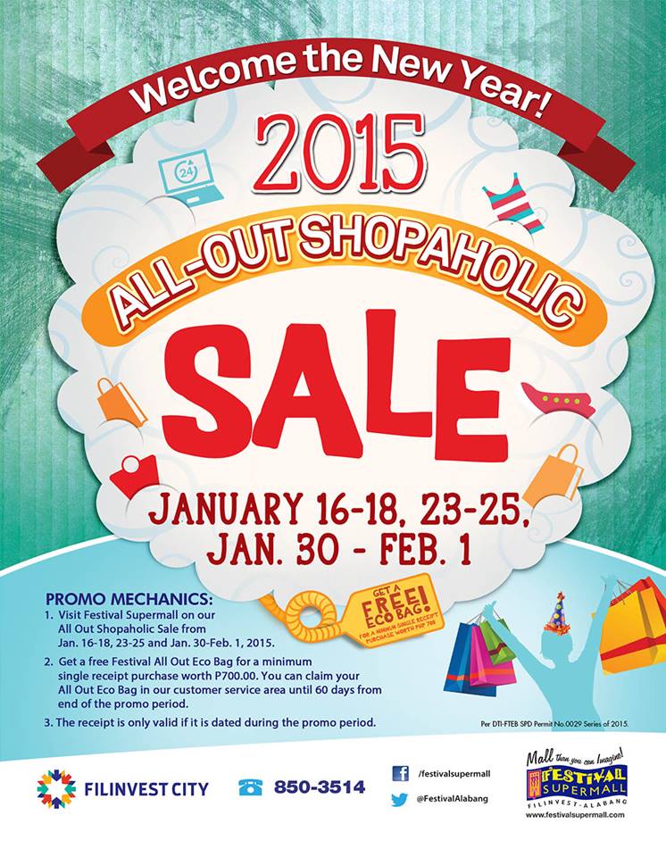 Festival Supermall All Out Shopaholic Sale January - February 2015