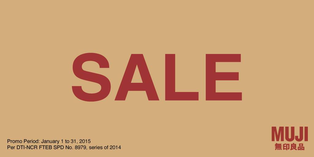 Muji End of Season Sale January 2015