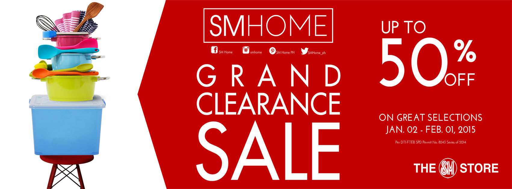 SM Home Grand Clearance Sale January - February 2015