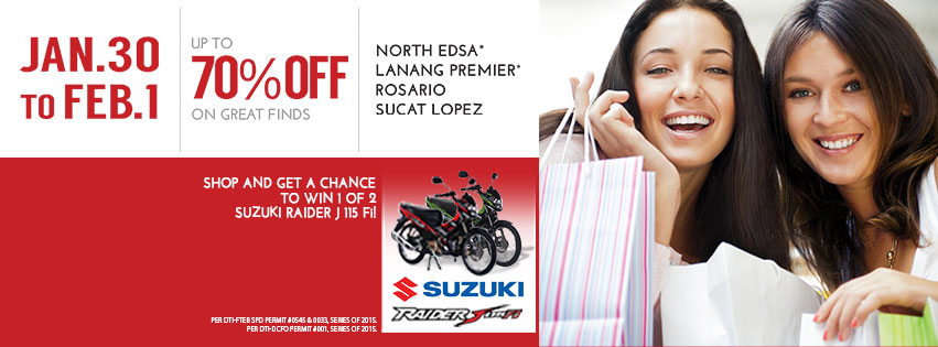 SM Supermalls 3-Day Sale January - February 2015
