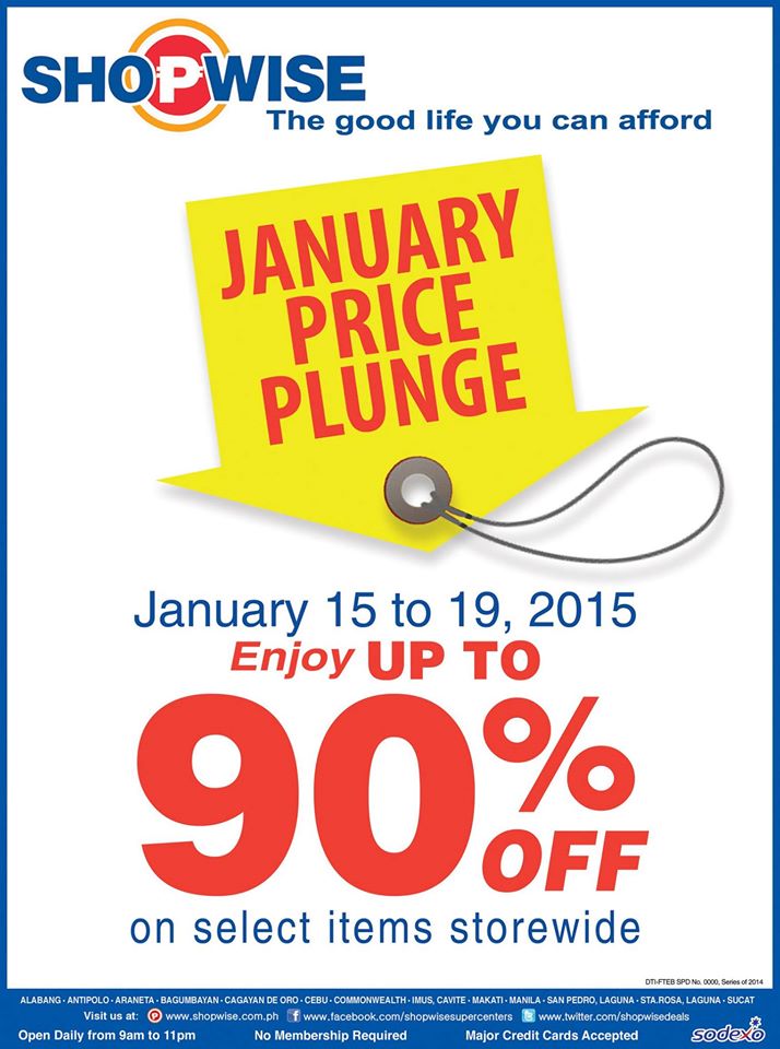 Shopwise January Price Plunge January 2015