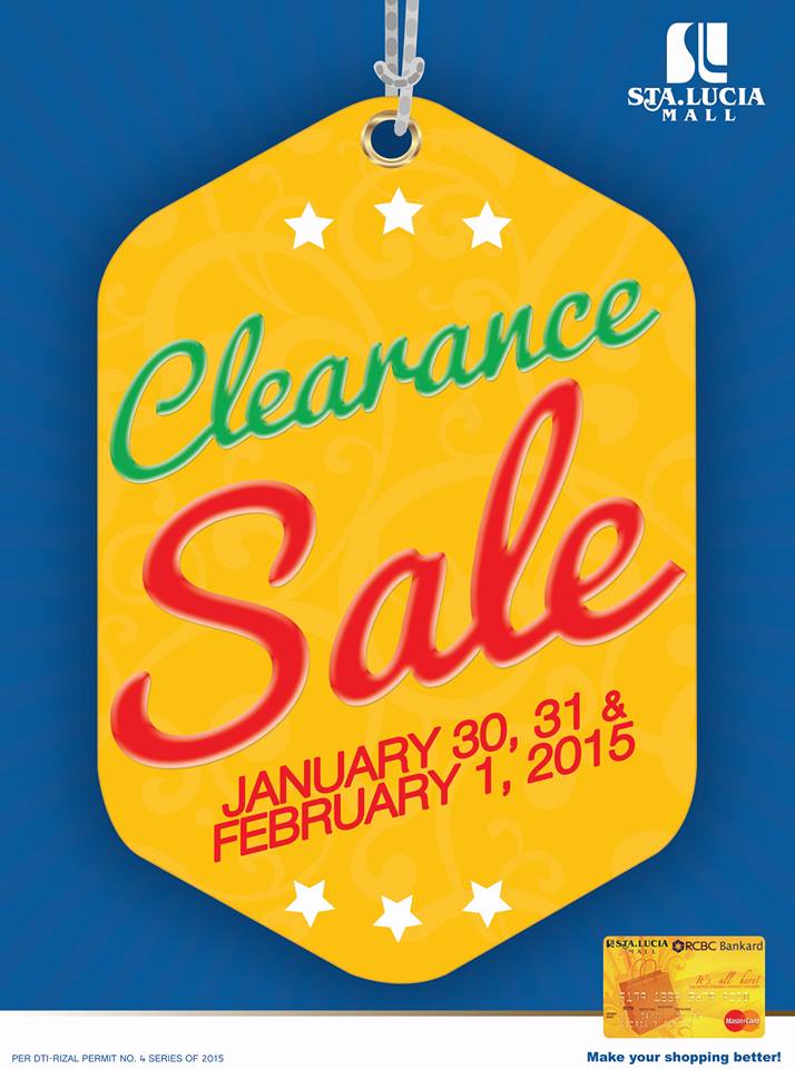 Sta. Lucia Mall Clearance Sale January - February 2015
