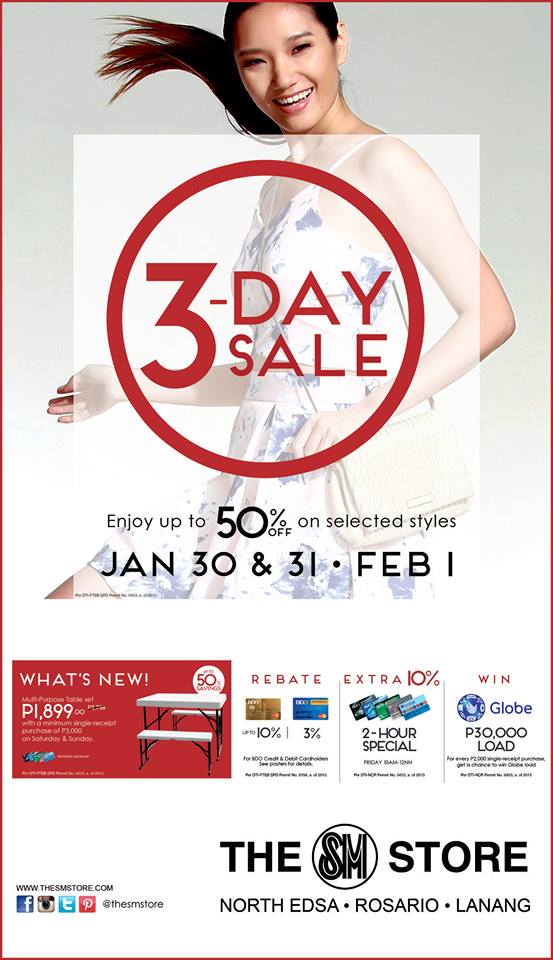 The SM Store 3-Day Sale January - February 2015
