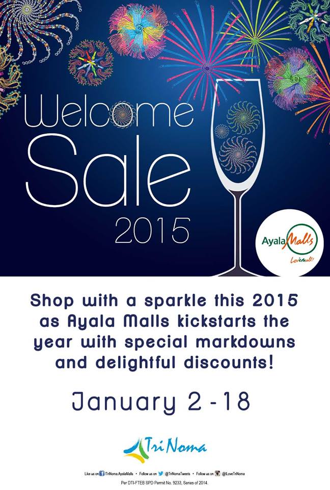 Trinoma Welcome 2015 Sale January 2015