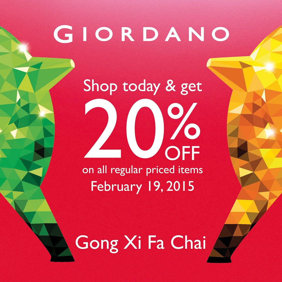 Giordano Chinese New Year Sale February 2015