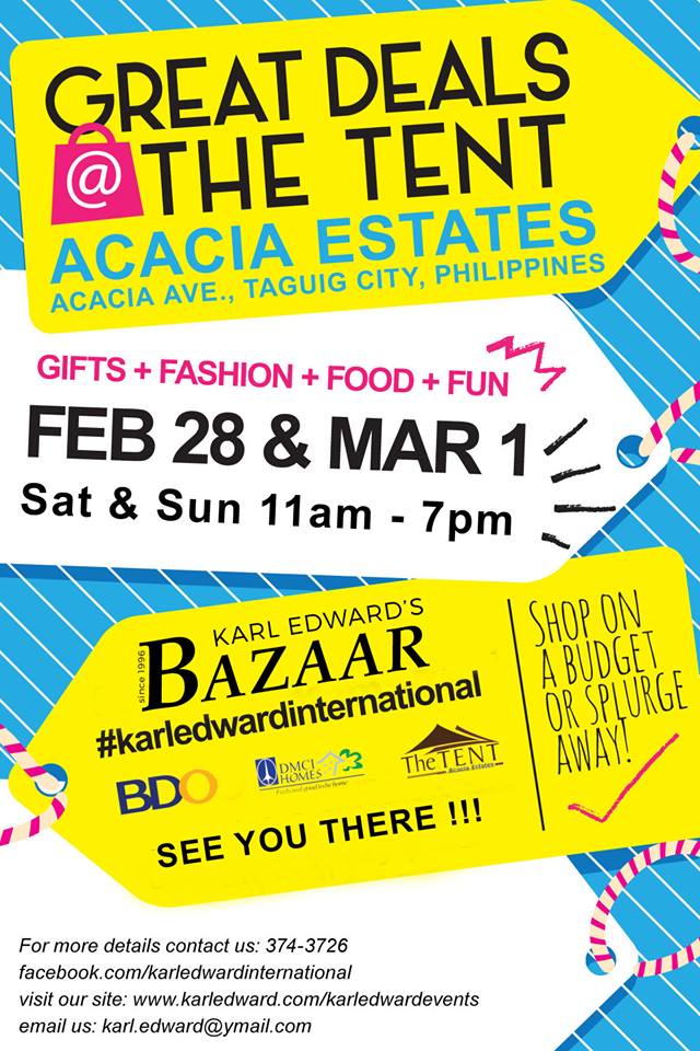 Great Deals Bazaar @ The Tent, Acacia Estates February - March 2015