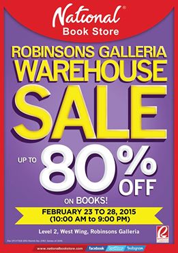 National Book Store Warehouse Sale @ Robinsons Galleria February 2015