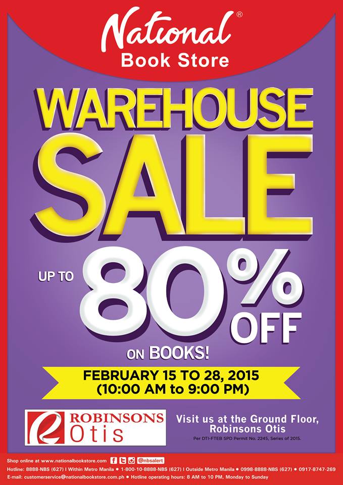 National Book Store Warehouse Sale @ Robinsons Otis February 2015