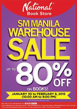 National Book Store Warehouse Sale @ SM Manila January - February 2015