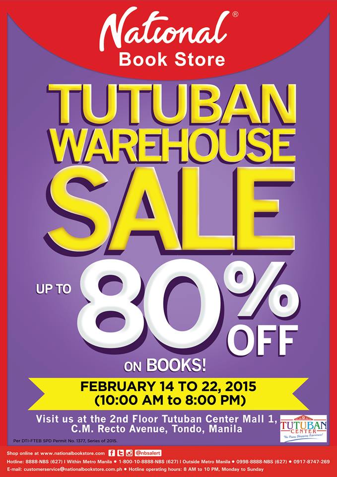 National Book Store Warehouse Sale @ Tutuban Mall February 2015