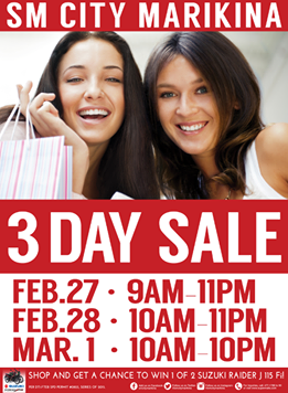 SM City Marikina 3-Day Sale February - March 2015