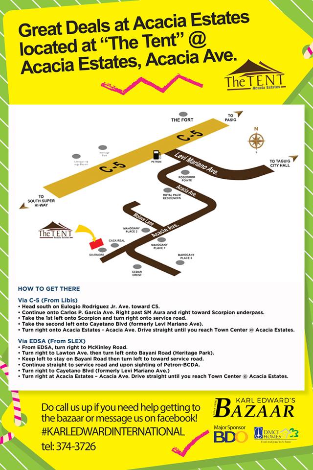 The Tent, Acacia Estates Location Map