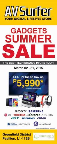 AV Surfer Gadgets Summer Sale @ Greenfield District March 2015