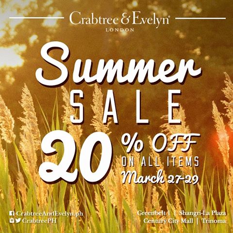 Crabtree & Evelyn Summer Sale March 2015