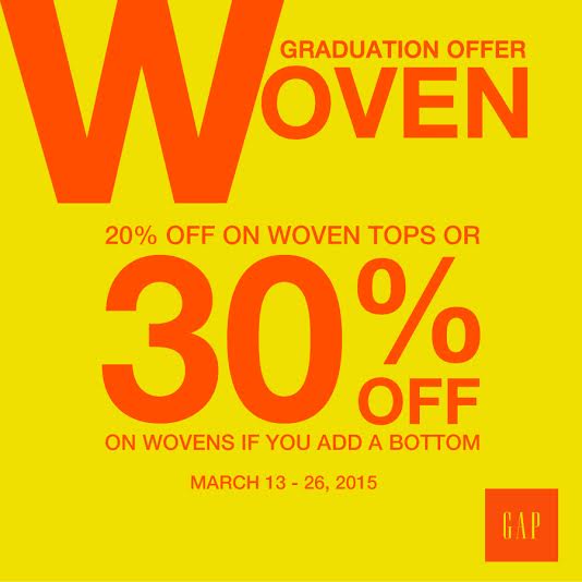 Gap Graduation Offer March 2015