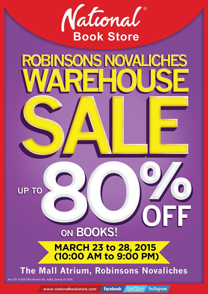 National Book Store Warehouse Sale @ Robinsons Novaliches March 2015