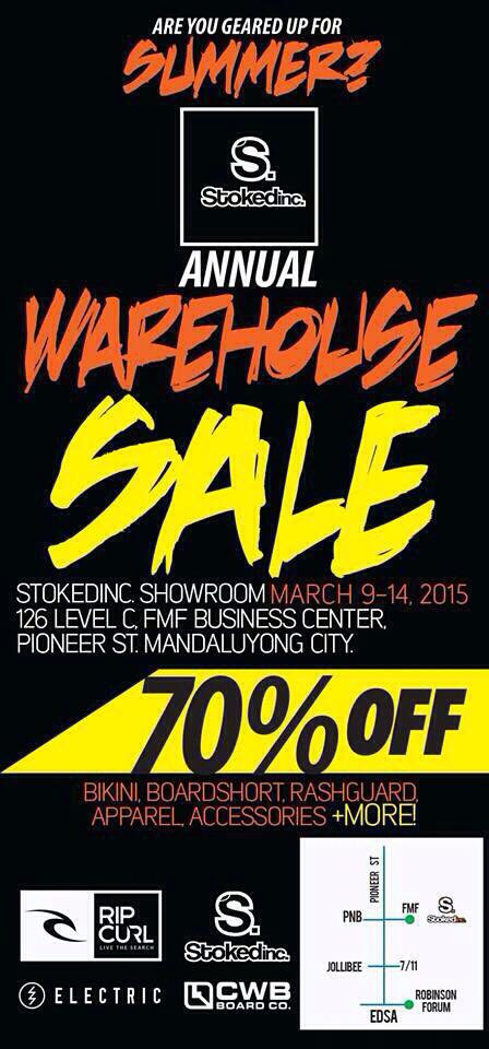 StokedInc. Annual Warehouse Sale March 2015