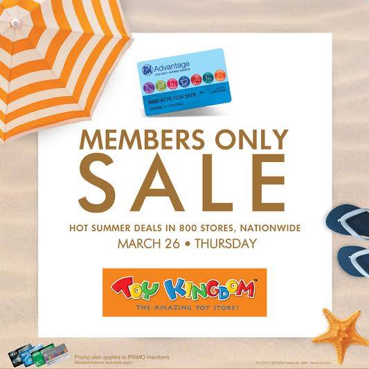 Toy Kingdom Members Only Sale March 2015