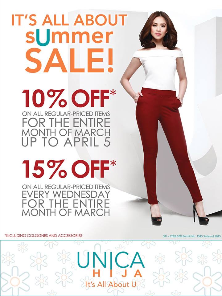 Unica Hija Summer Sale March - April 2015