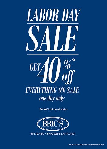 Bric's Labor Day Sale May 2015