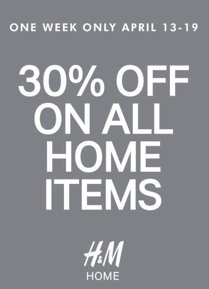 H&M Home Sale April 2015