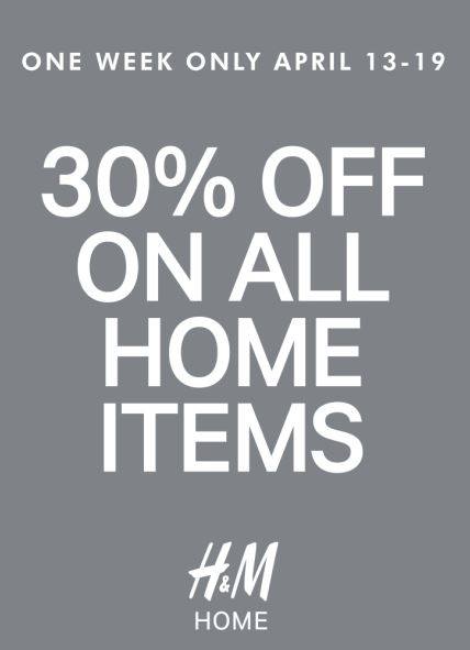 H&M Home Sale April 2015