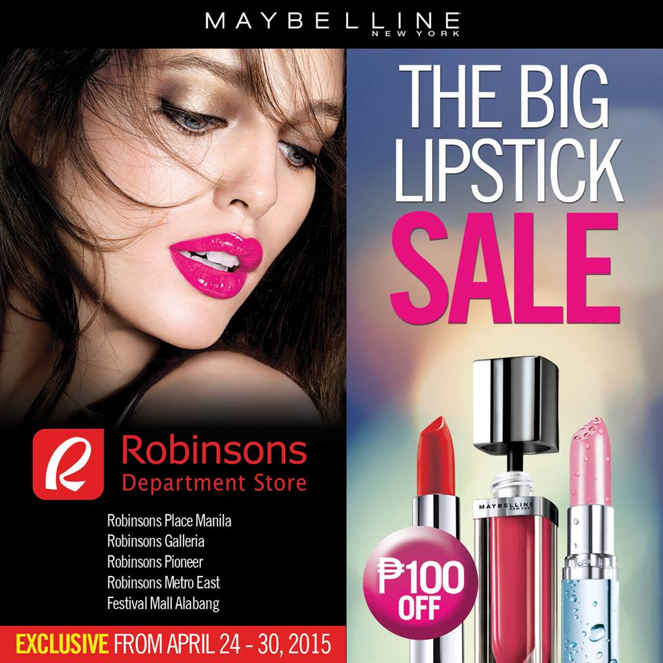Maybelline The Big Lipstick Sale April 2015