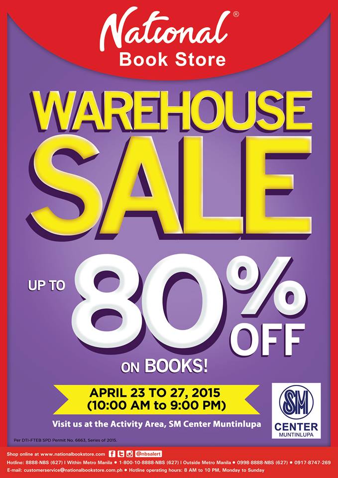 National Book Store Warehouse Sale @ SM Center Muntinlupa April 2015