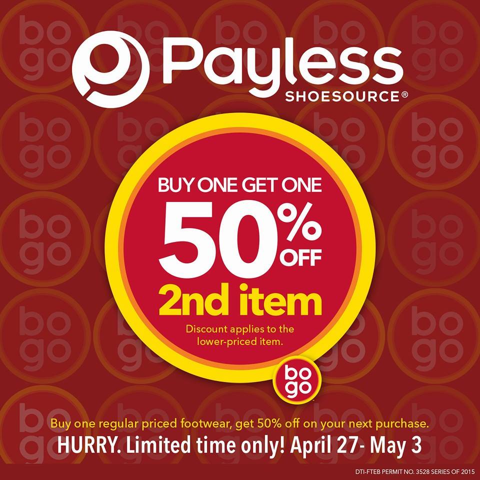 Payless Shoesource Buy 1 Get 50 Off Promo April 2015