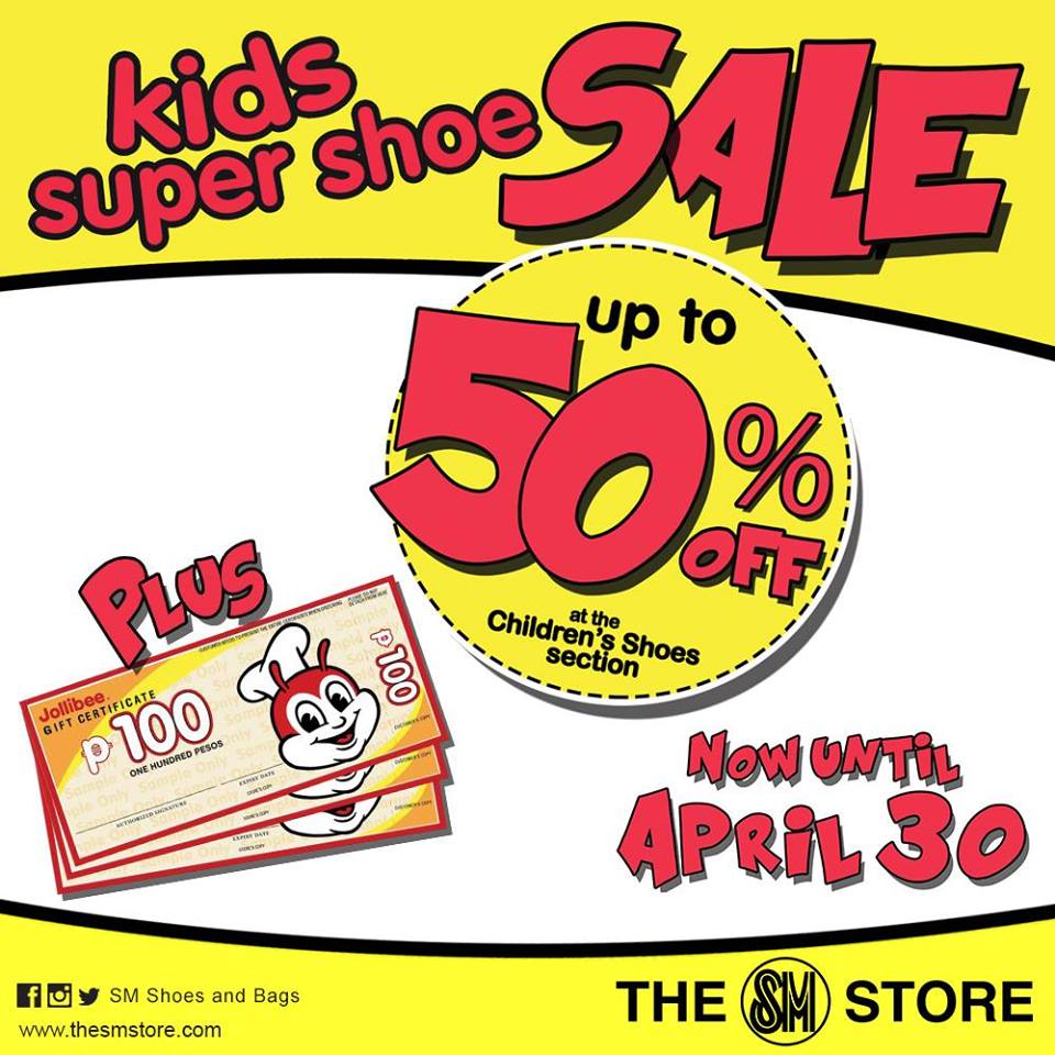 The SM Store Kids Super Shoe Sale April 2015