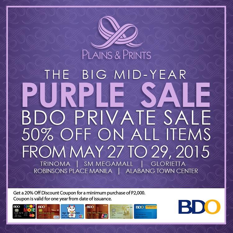 Plains & Prints BDO Private Sale May 2015