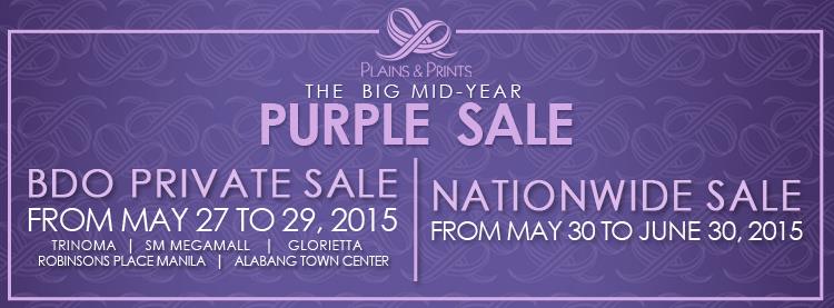 Plains & Prints The Big Mid-Year Purple Sale May 2015