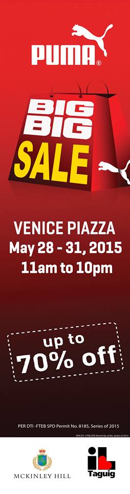 Puma Big Big Sale @ Venice Piazza, Mckinley Hill May 2015