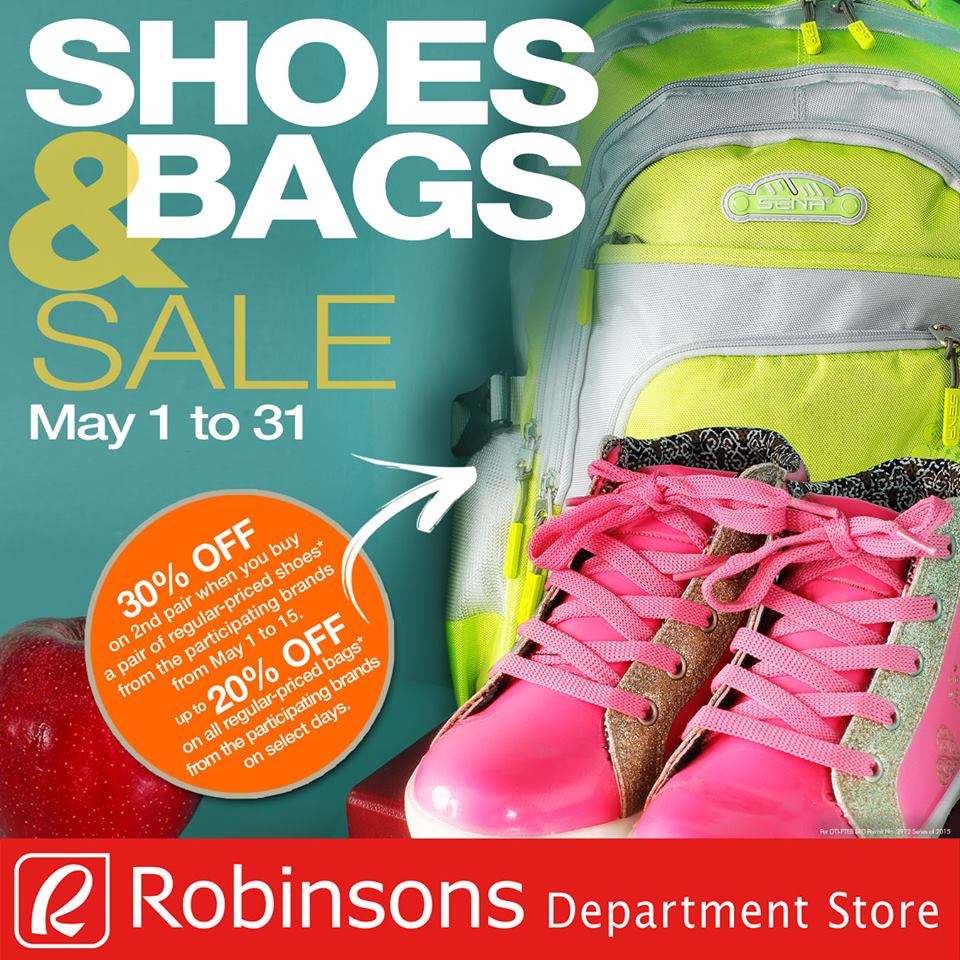 Robinsons Department Store Shoes & Bags Sale May 2015