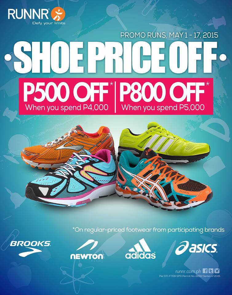 Runnr Shoe Price Off Promo May 2015