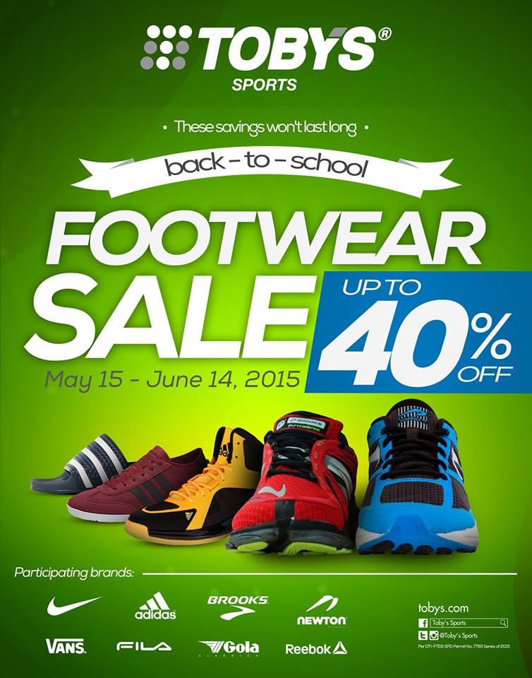 Toby's Sports Back To School Footwear Sale May - June 2015