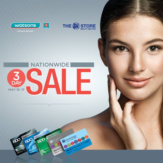 Watsons Nationwide 3-Day Sale May 2015