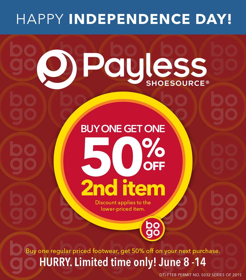 Payless Shoesource Buy One Get 2nd Item at 50 off June 2015