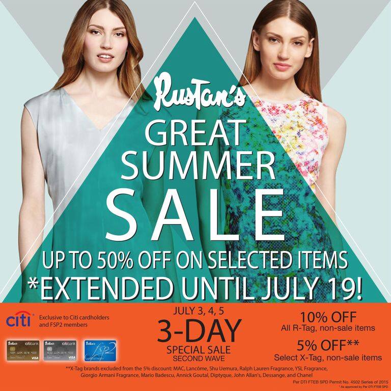 Rustan's Great Summer Sale July 2015