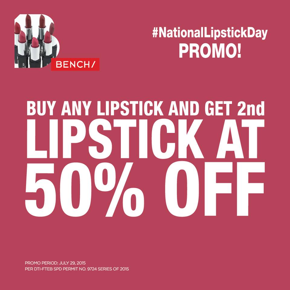 Bench National Lipstick Day Sale July 2015