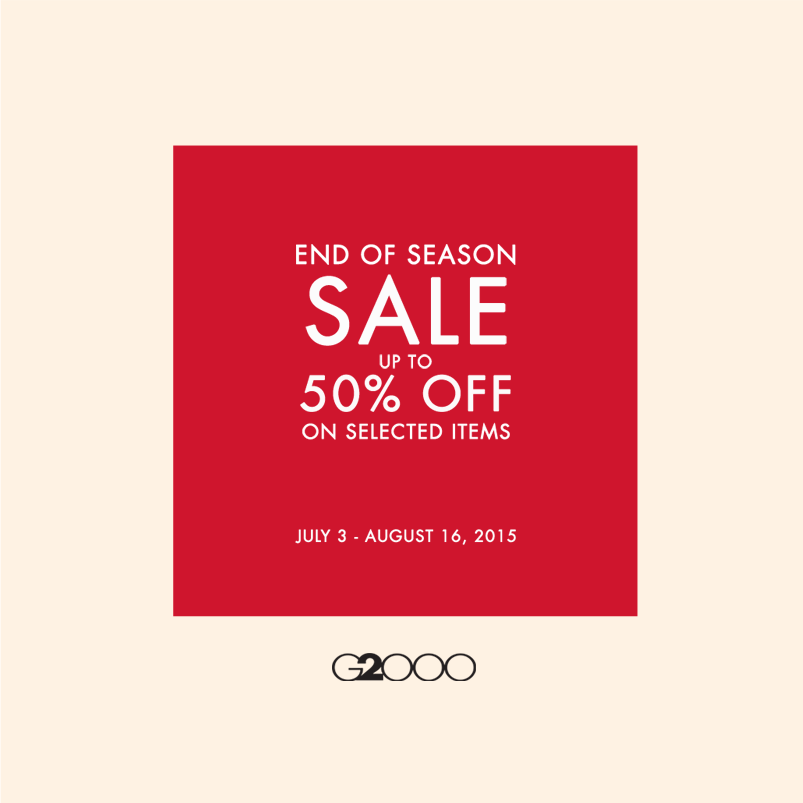G2000 End of Season Sale July - August 2015