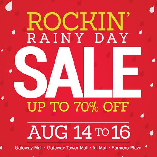 Araneta Center Rockin Rainy Day Sale August 2015