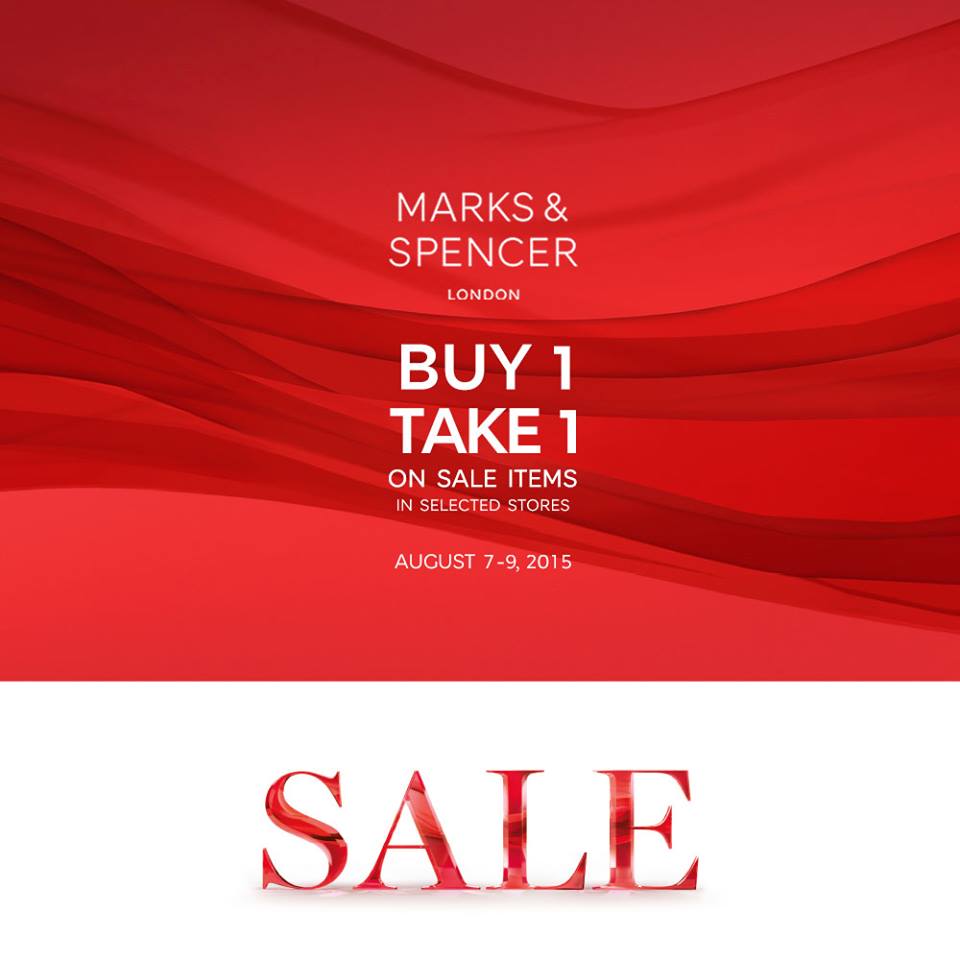 Marks & Spencer Buy 1 Take 1 Promo August 2015