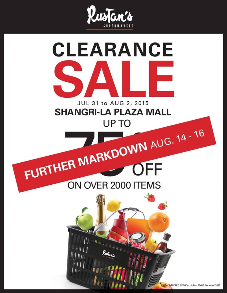 Rustan's Supermarket Clearance Sale - Further Markdowns August 2015