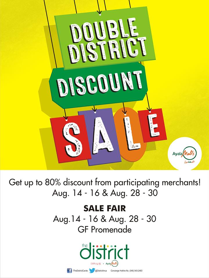 The District Cavite Double District Discount Sale August 2015