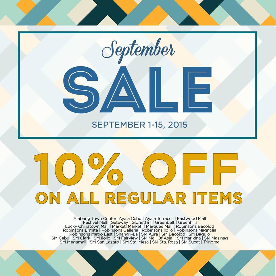 Bayo September Sale September 2015