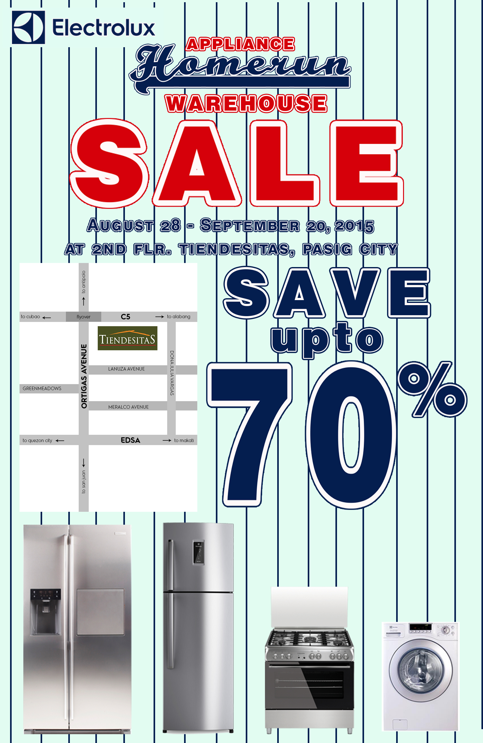 Electrolux Appliance Homerun Warehouse Sale @ Tiendesitas August - September 2015