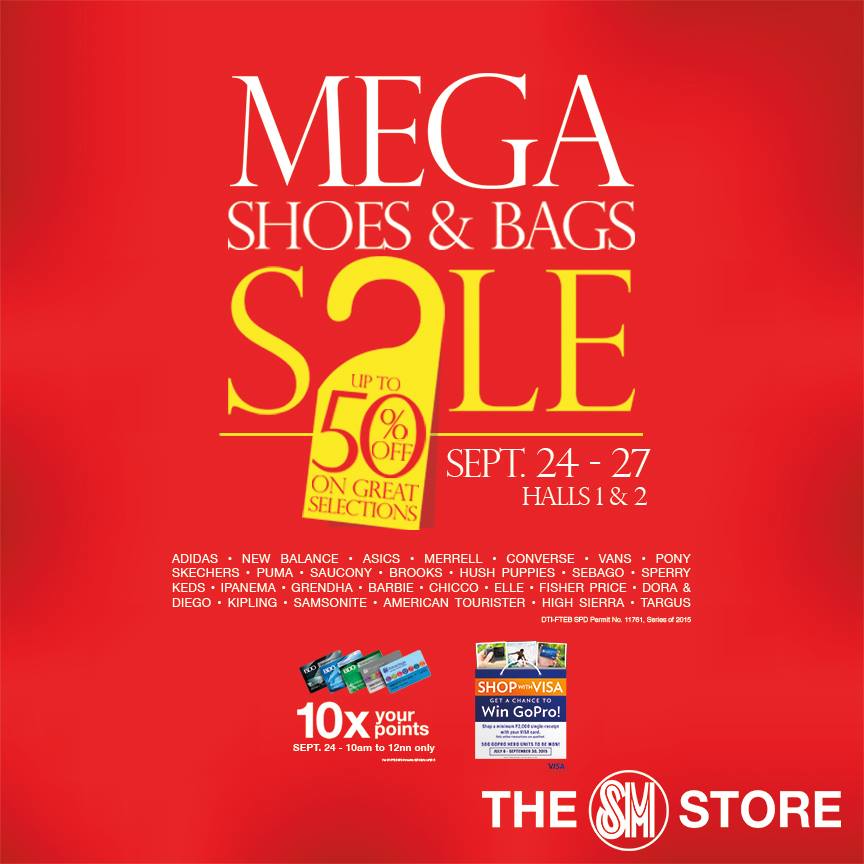 Mega Shoes & Bags Sale @ SM Megatrade Hall September 2015